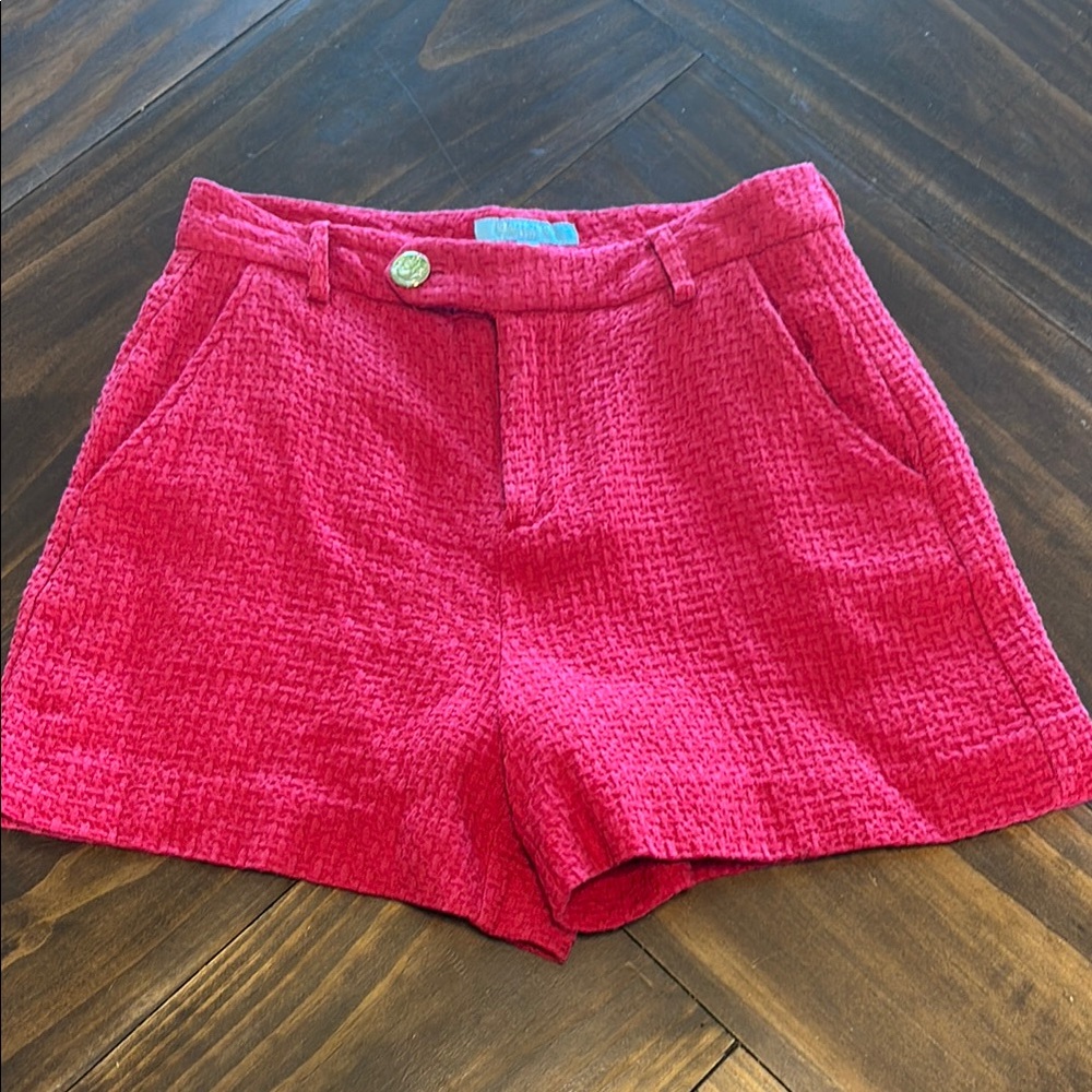 Draper James High Waist Red Shorts